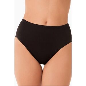 Miraclesuit Womens Basic Pant High Waist Bikini Bottom Black 6516601 Size 18 NWT